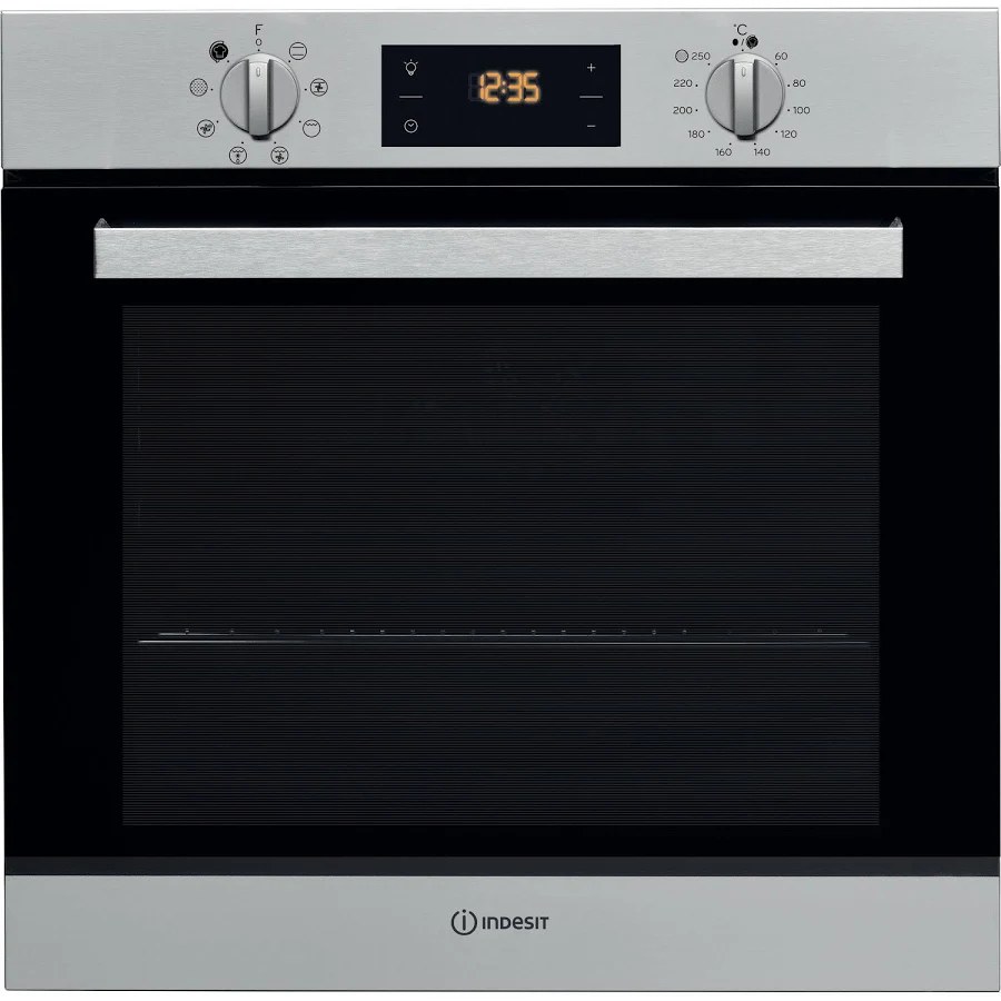 Indesit IFW6540PIX Einbau-Backofen 66L Pyrolyse Edelstahl